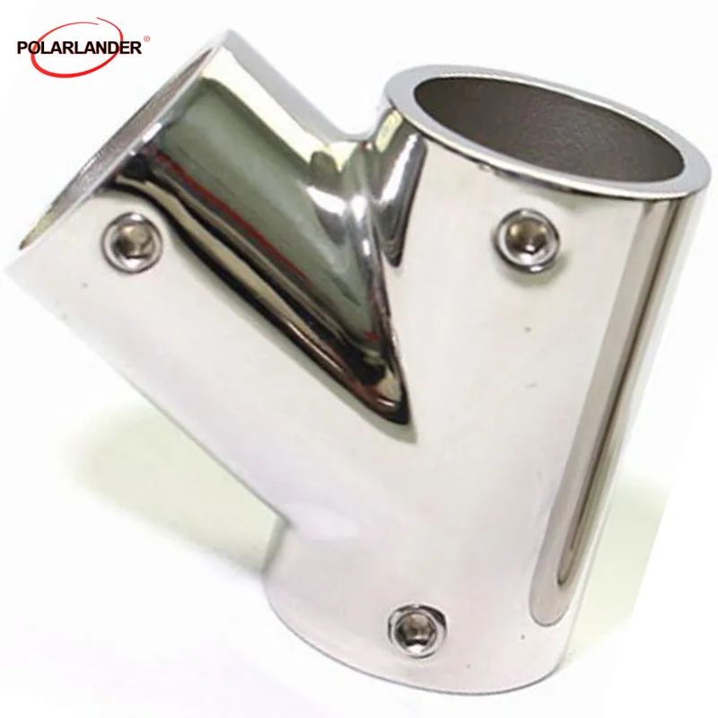

Boat Hand Rail Fitting 25mm 60 ° Stainless Steel Corrosion Resistant Silver Right 3-way Fits 22mm 7/8" Pipe/ Tube - Marine Grade