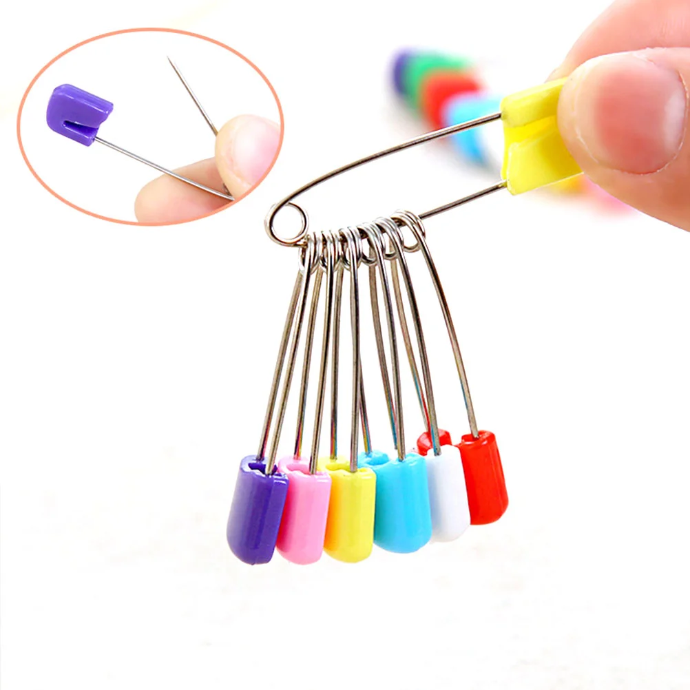 

Safety Diaper Baby Pin Cloth Head Bulk Stainless Steelsewing Nappy Small Locking Metal Holder Laundry Clip Clothing Brooch Safe