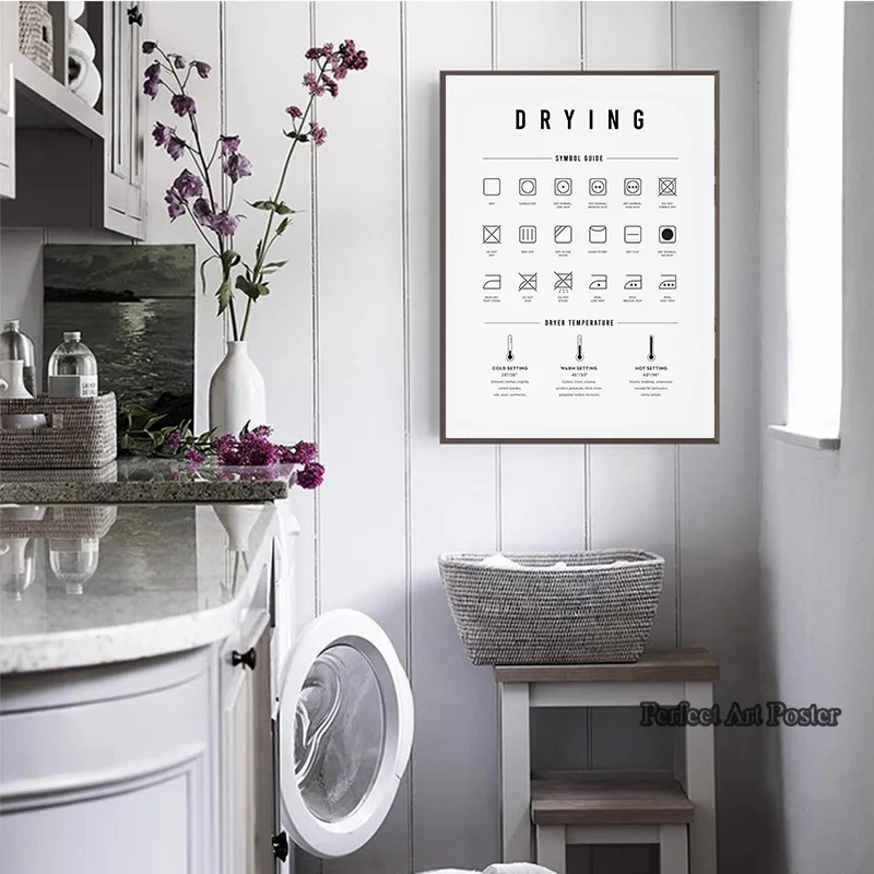 Стирка для сушки стен декор стирка символы руководство Художественная Картина