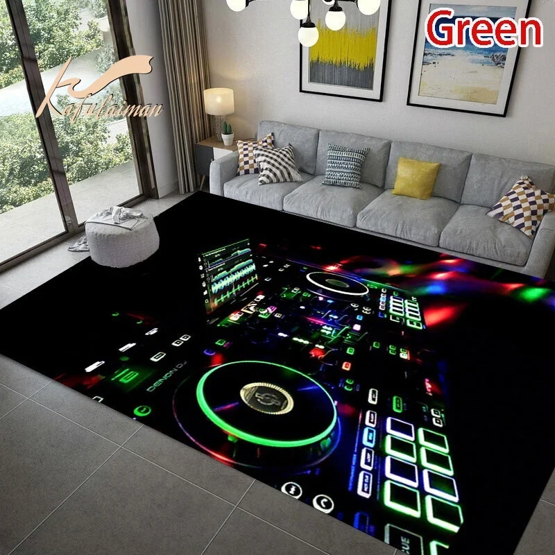 Коврик-бегунок с музыкальным узором для DJ для кухни, прихожей, спальни, гостиной, мягкий ковер, антискользящая область.