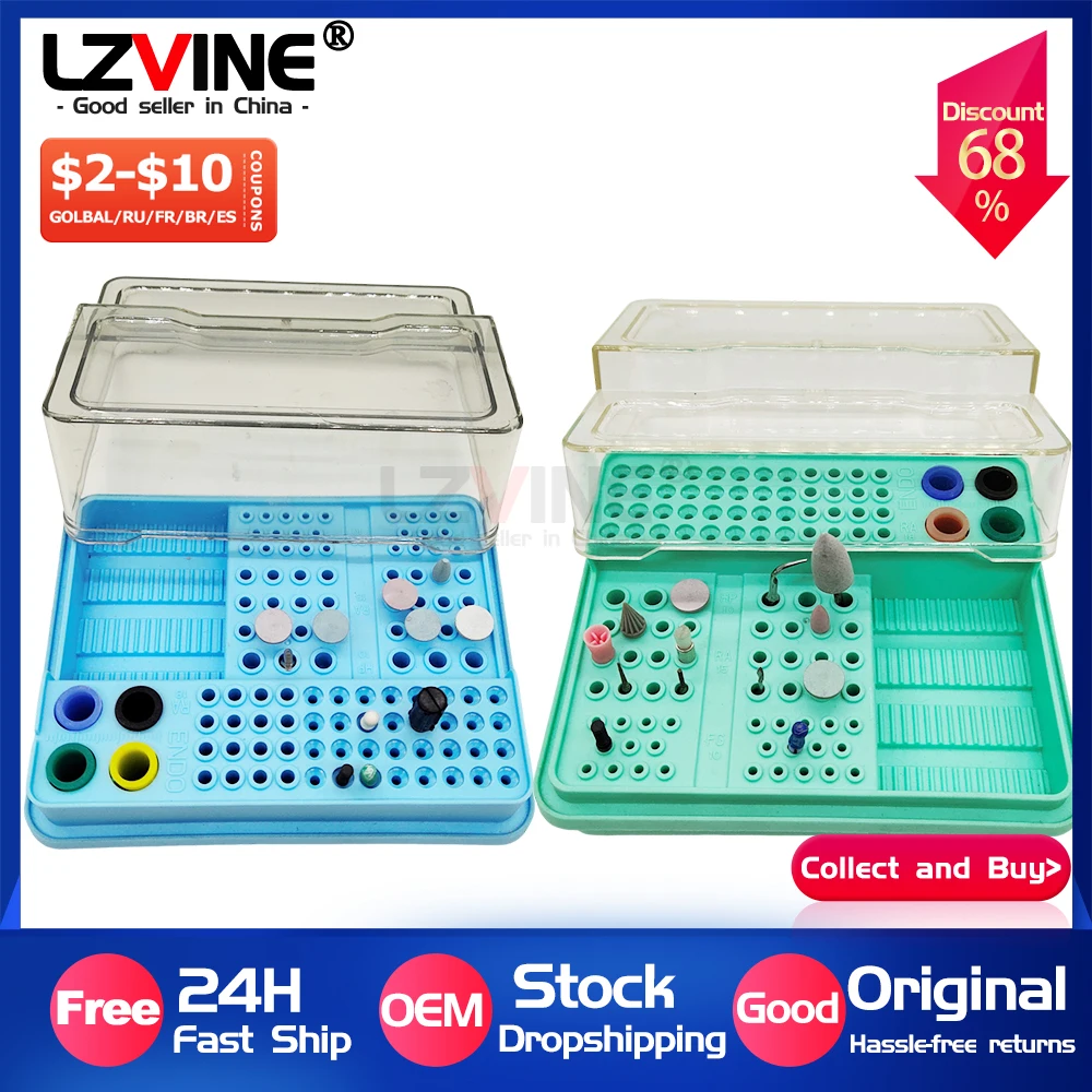 

Supply Dental 168 Holes Plastic Dental Bur Box Odontologia Bur Sterilizer Holder Autoclave Case Disinfection Box Dentistry tools