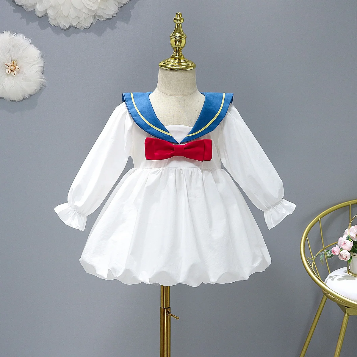 Одежда для маленьких девочек детское платье повседневный костюм милый Дональд