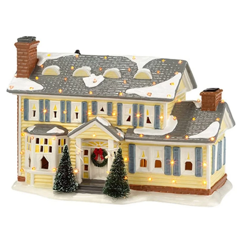 

National Lampoons Xmas Vacation Village, Snow Village Christmas Vacation, the Griswold Holiday Garage Lit Building