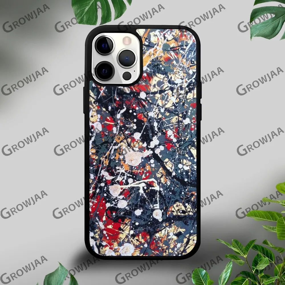 Чехол для телефона Pollock Clutter J-Jackson Art iPhone 16 15 14 13 12 11 Pro Xs Max Mini Plus Celulares Hard Funda