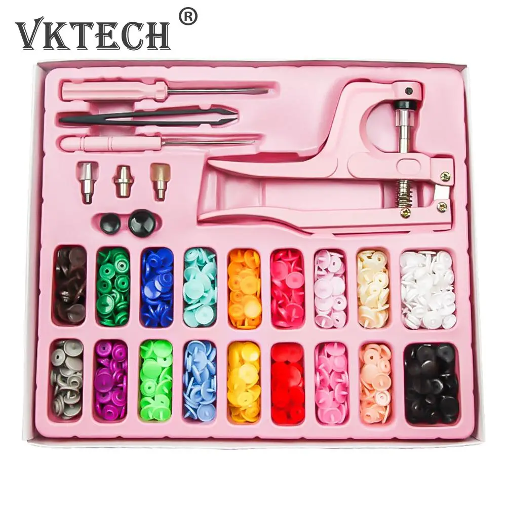 

80/270 Sets T5 T8 Eyelet Button Resin Metal Concealed Snap Button Hand Pressure Pliers Sewing Crafting DIY Press Buckle Tool Set