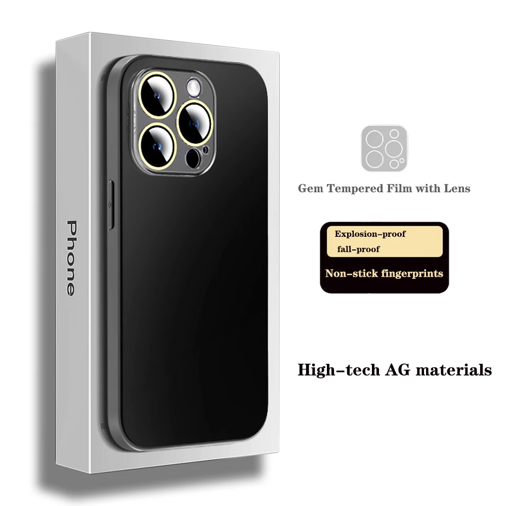 

High-end AG Anti-fingerprint Material All-inclusive with Lens Protective Film Phone Case for Iphone 14 Pro Max 13pro 11pro 12pro
