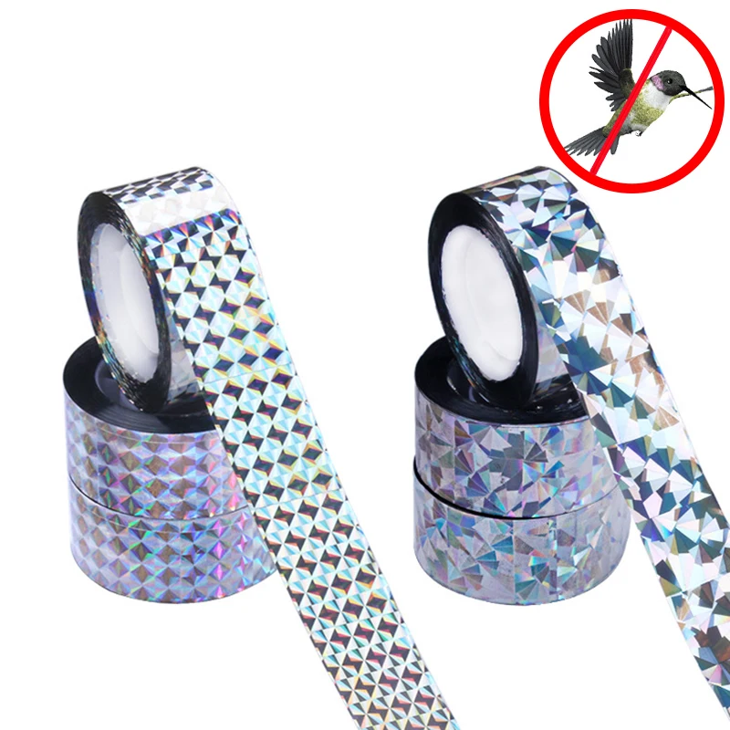 

50M Anti Bird Tape Flashing Reflective Bird Repellent Scare Tape Pigeons Crow Keep Away Double-sided Bird Repeller Ribbon