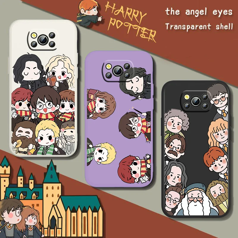 

H-Harryrs Potters Fantasy Novels Phone Case For Xiaomi POCO F3 X3 NFC GT X2 C31 C3 M2 M3 M4 Pro Liquid Rope Funda Cover Soft