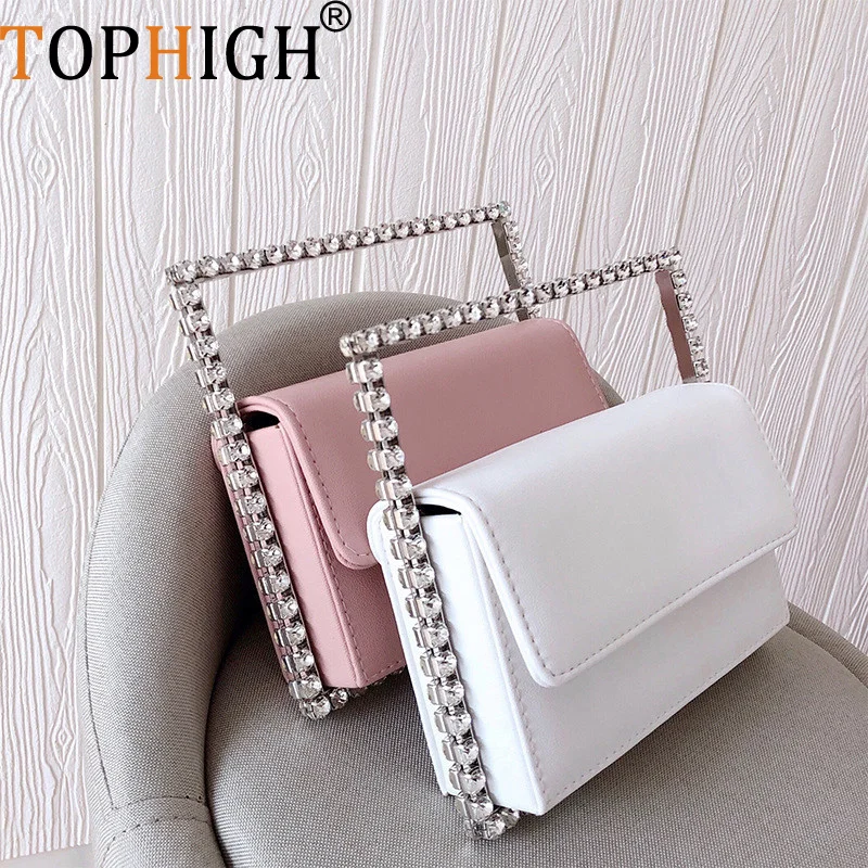 

New Diamond Flap Evening Bag For Women Bling Rhinone Handbags Ladies Party Hot Clutch Bags And Wedding Purse