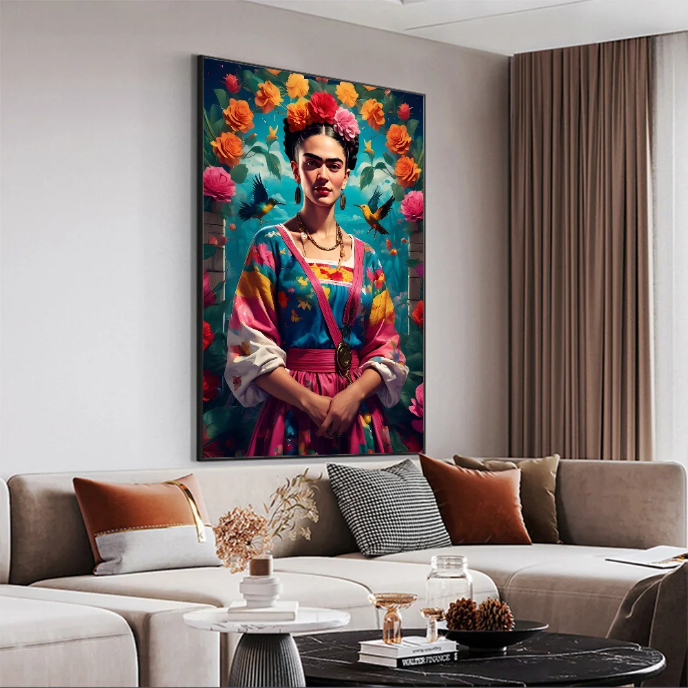 F-frida Painting K-kahlos Whitepaper Poster Waterproof Paper Sticker Coffee House Bar Aesthetic Art Wall