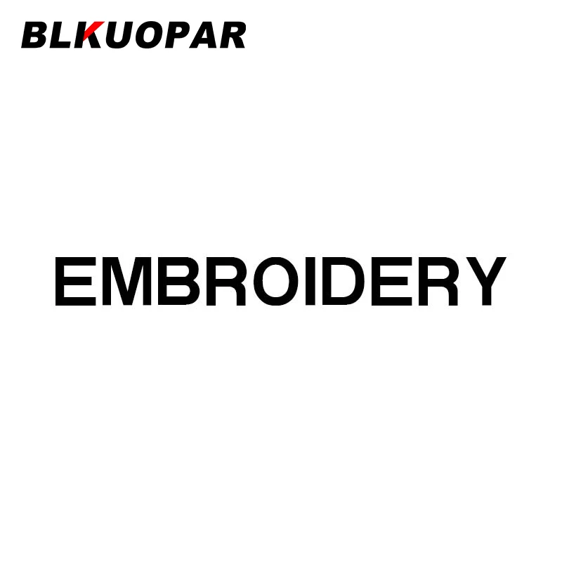 

BLKUOPAR Embroidery Car Sticker Waterproof Scratch-Proof Vinyl Decal Creative Skateboard Windshield Trunk RV Car Accessories