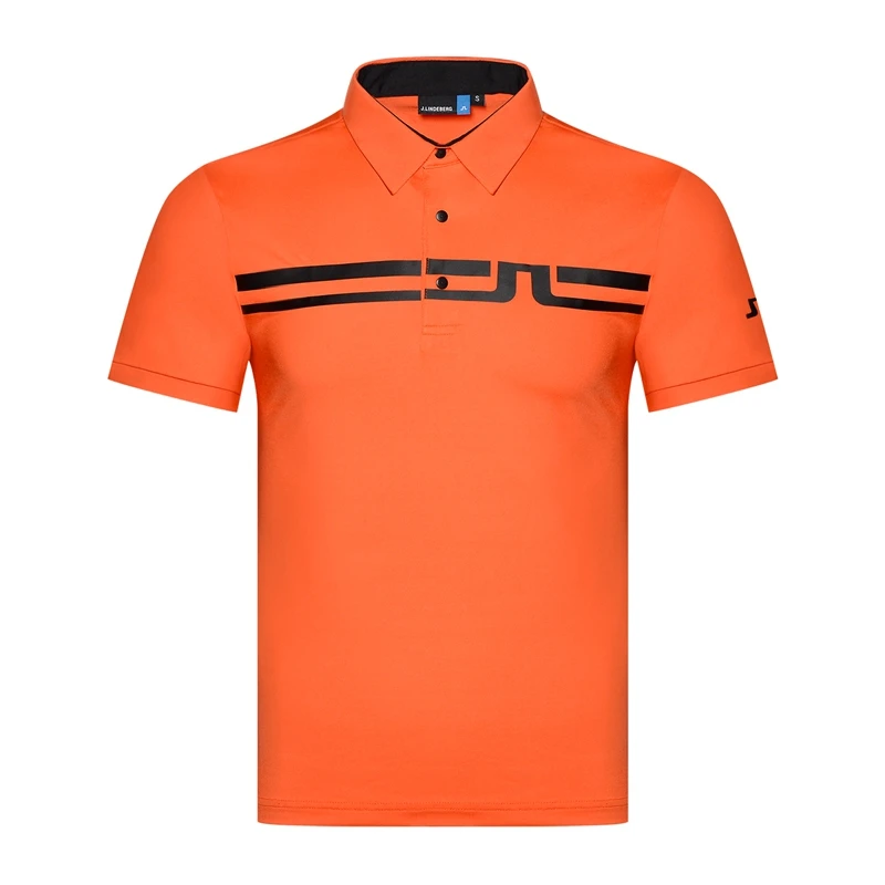 New Summer Golf Men's T-Shirt Breathable Quick-Drying Sports High-Quality Loose Elastic POLO Shirt Moisture-Wicking Short-Sleeve