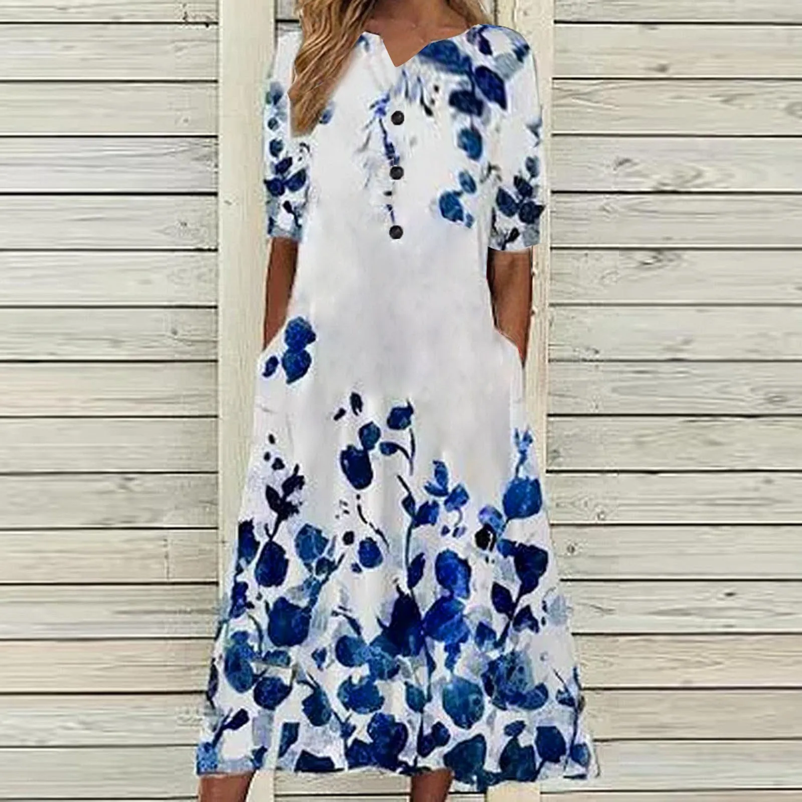 

Женское повседневное однотонное платье на пуговицах с принтом, маленькое свободное платье с V-образным вырезом и коротким рукавом, vestido feminino...