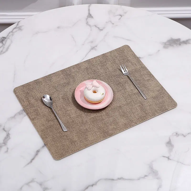 

Kitchen Placemat Tableware Mat With Bowl Coaster Heat Insulation PU Leather Easy To Clean Available Hot pad Kitchen Accessories