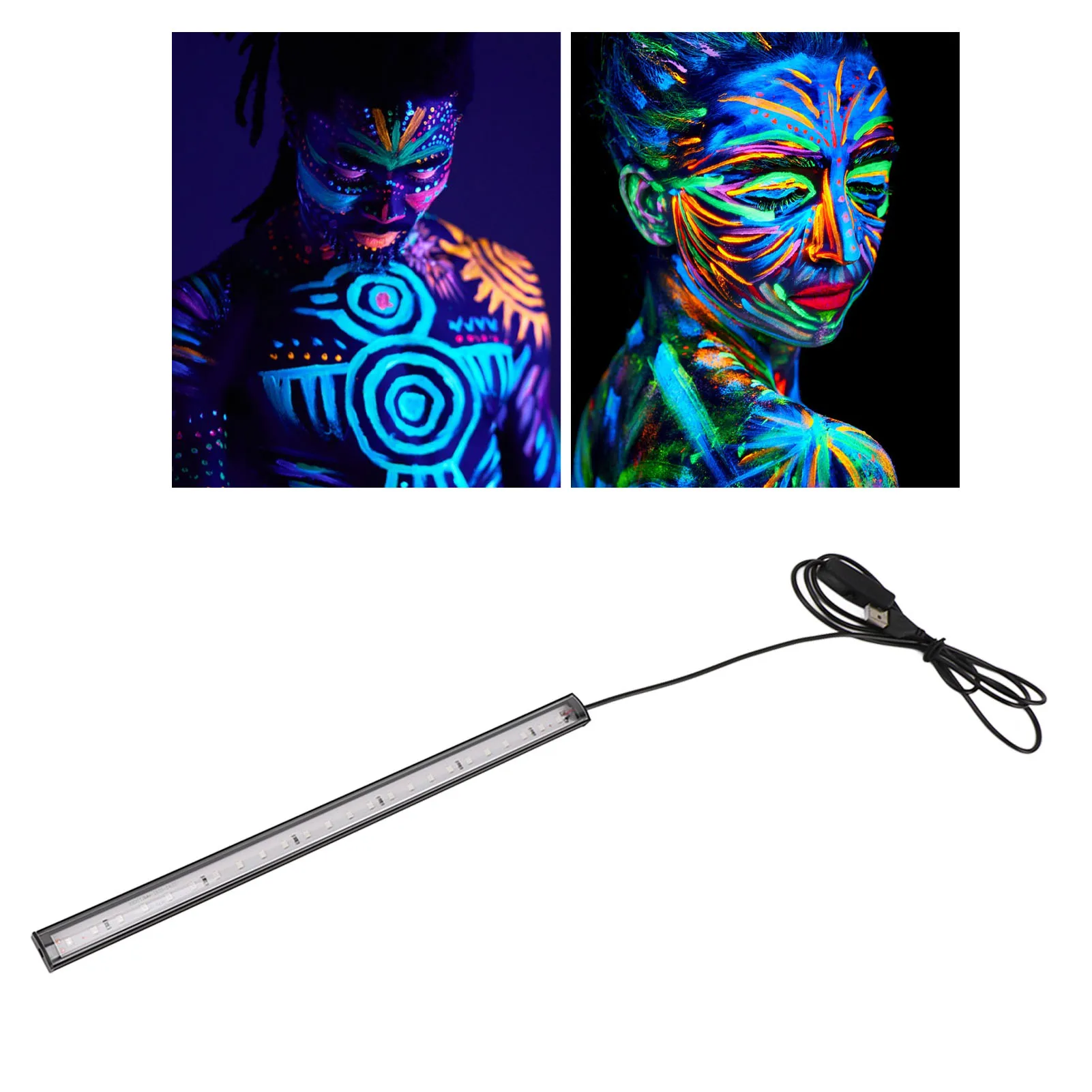 ZK40 LED Black Light Bar USB Multifunctional Strip Tube UV Blacklight for Party Bedroom 5V