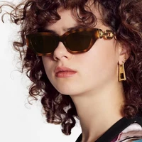 fashion steampunk vintage sunglasses women luxury brand designer cat eye sun glasses chain temples eyeglasses uv400