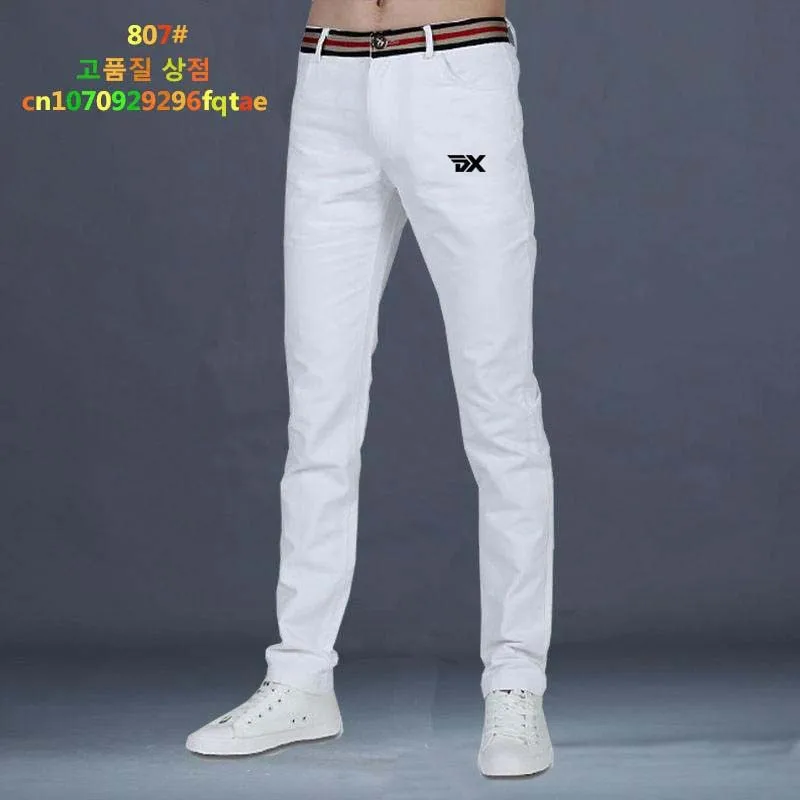 

Golf Apparel Men's Spring and Autumn New High Quality Pants Waist Stripe Golf Pants Casual Men's Straight Leg Pants