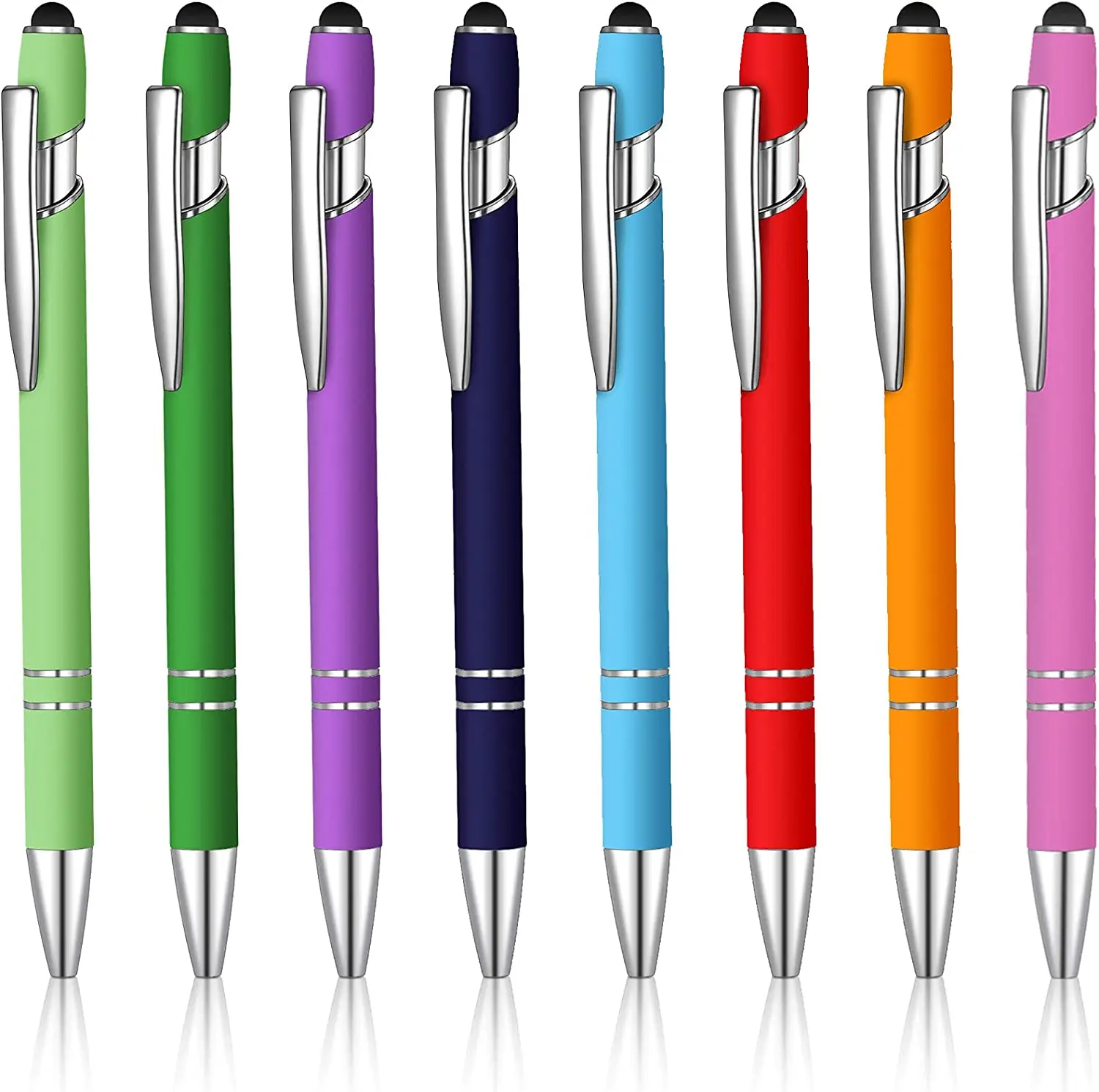 

50Pcs Metal Stylus 2 In 1 Ballpoint Pen Writing Stationery Office School