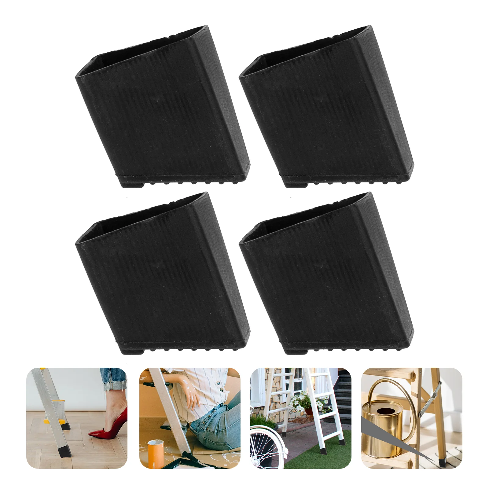 

4Pcs Ladder Non-slip Feet Mat Rubber Replacement Ladder Foot Pad Step Ladder Foot Mat