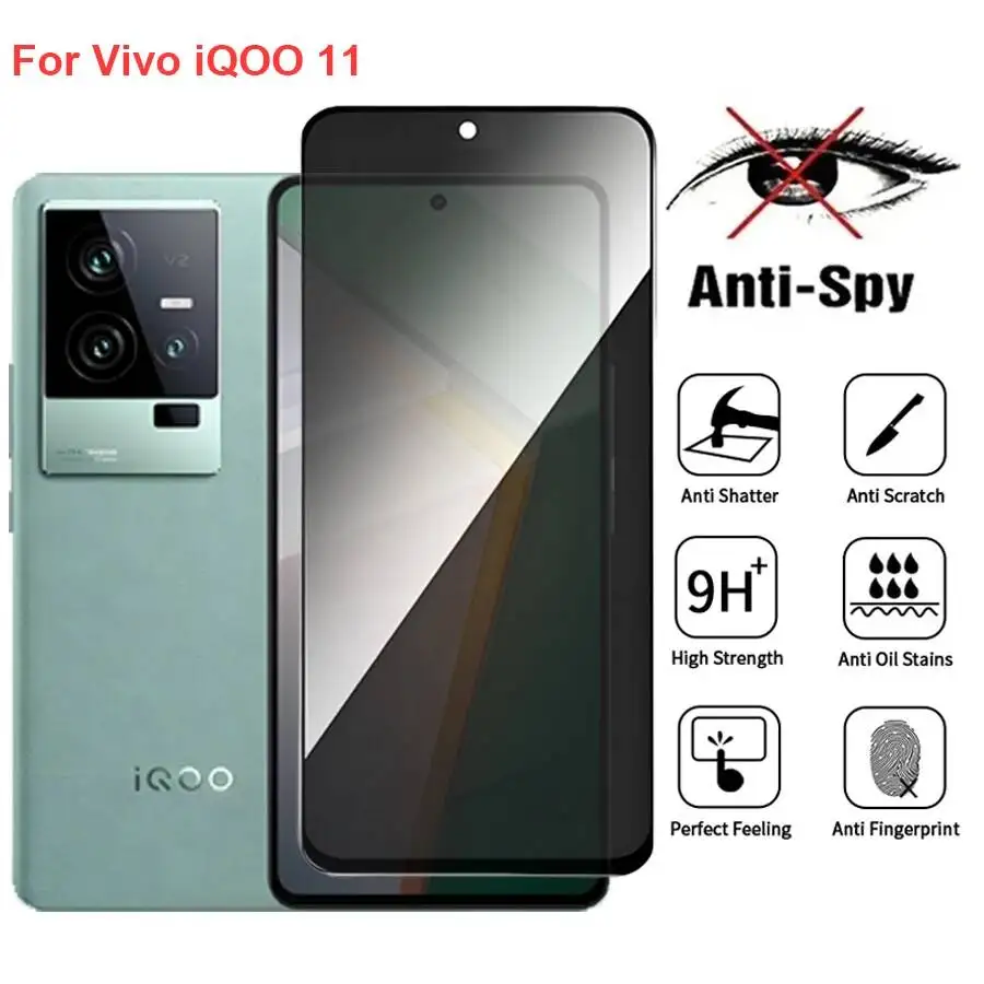 Фото Защитное стекло Vivo Iqoo 11 V2243A Anti Spy Privacy из закаленного стекла, совместимое с Iqoo11, полноэкранная защитная пленка для телефона №1