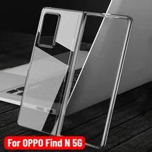 For OPPO Find N 5G Mobile Phone Front Back Transparent Cover Full Protection Hard PC Protective Case On For OPPO Find N