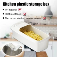 kitchen microwave pasta cooker with strainer heat resistant pasta boat steamer spaghetti noodle cooking box tools accessories