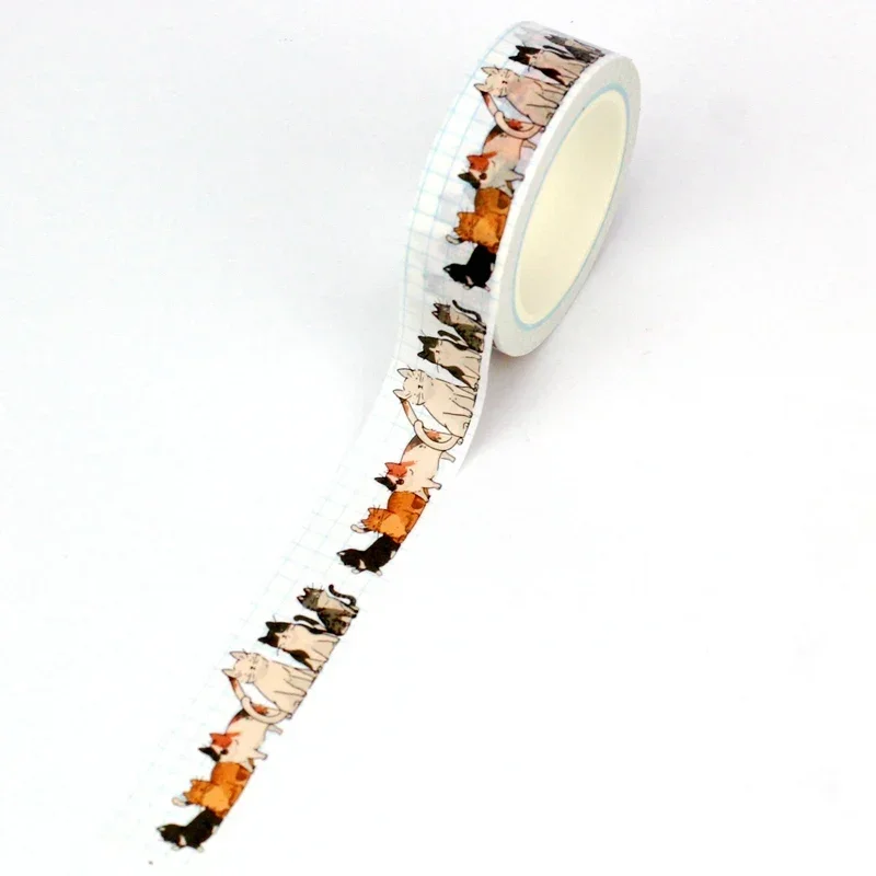 

Декоративная клейкая лента GREATHOPE WASHI TAPE с кошками