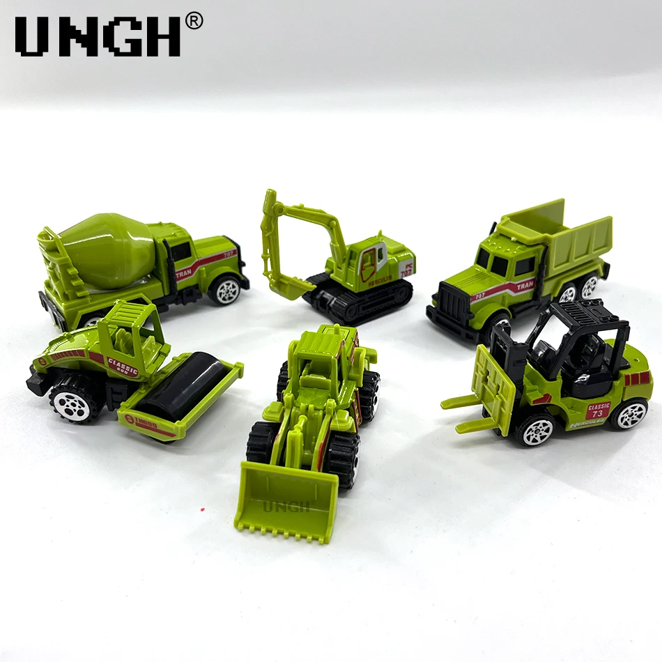 UNGH Набор из шести предметов освещенных инженерных моделей автомобилей