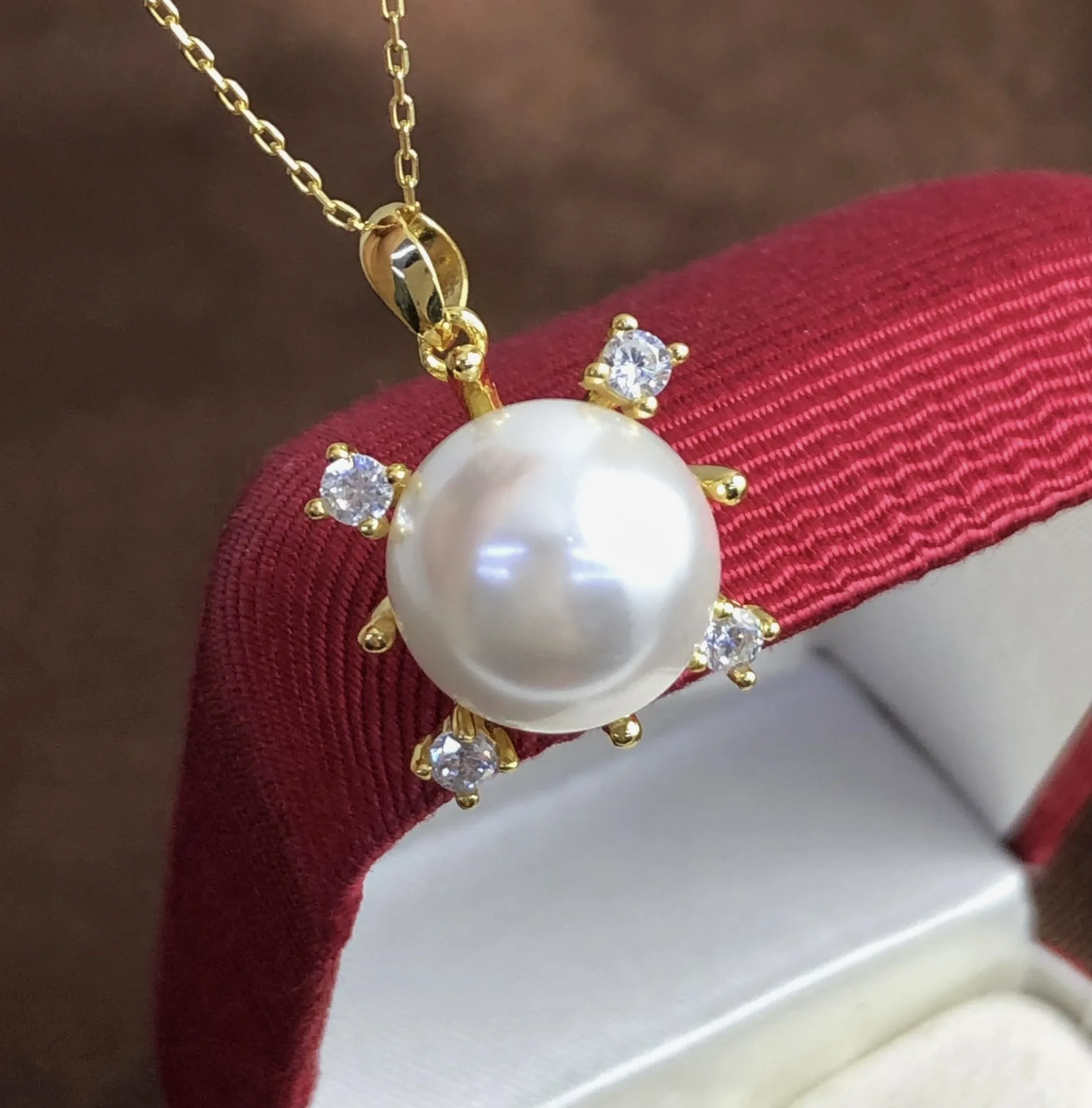 Женская подвеска из серебра 925 пробы с натуральным пресноводным белым жемчугом