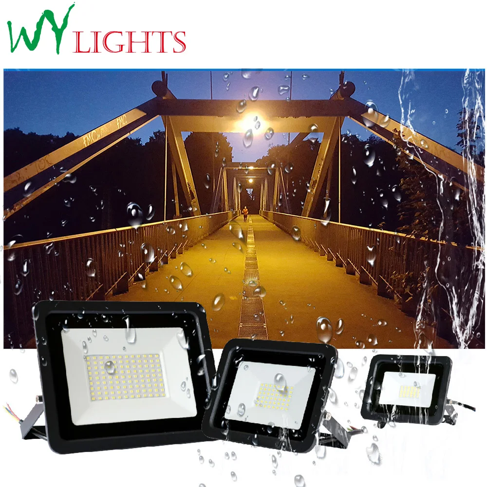 

Outdoor Street Spotlight 100w 50W 30W 20W 10W Foco LED Floodlight Garage Lamp 220V IP68 Waterproof Exterior Wall Lamp Reflector