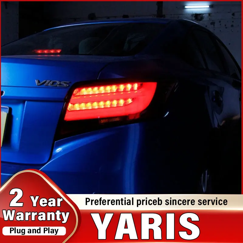 

Car Tail Light Assembly For Toyota Vios LED Taillights 2014-2016 For Yaris Rear Light Rear Lamp DRL+Brake+Park+Signal Back Light