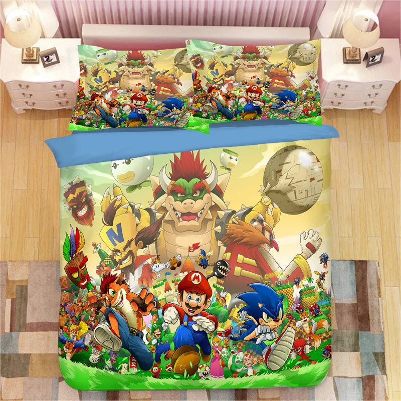 

Детский Игровой Комплект постельного белья из пододеяльника и наволочки с 3D принтом