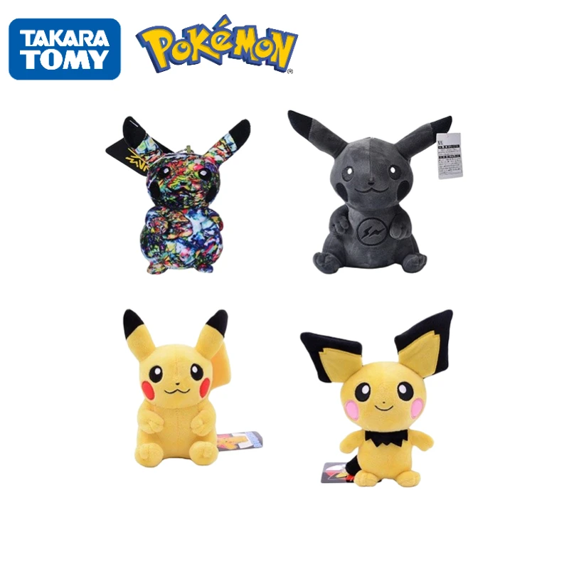 

Плюшевая подвеска «Покемон Пикачу», тканевый рисунок в стиле граффити, темная молния, подвеска для детей, игрушка для детей, 13-25 см