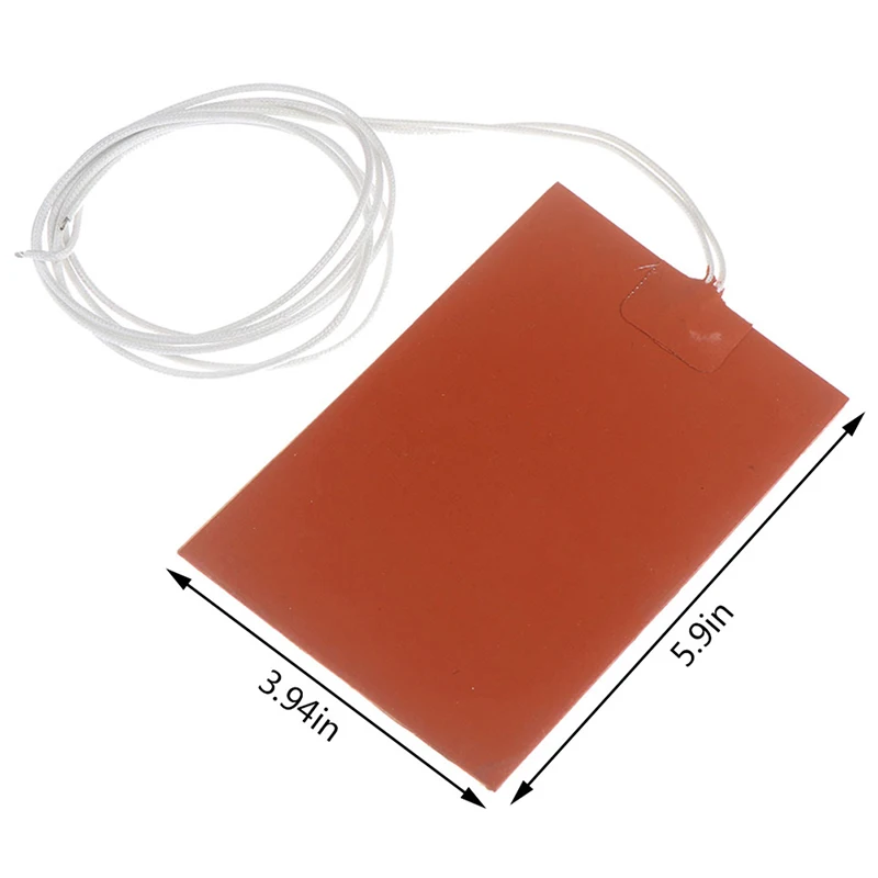 

220V Engine Oil Tank Silicone Heater Pad Universal Fuel Tank Water Tank Rubber Heating Mat Warming Accessories 300W 10x15cm