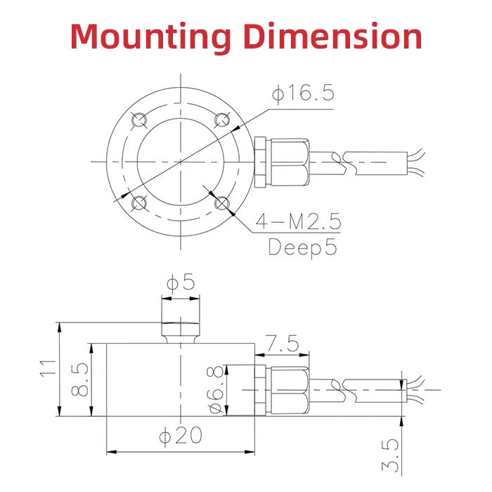 Тип кнопки из нержавеющей стали T102 компактное основание микрокомпрессионный