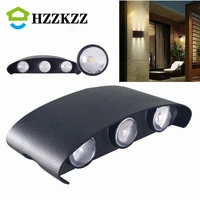 1pcs 2w 4w 6w 8w led wall light outdoor waterproof modern nordic style indoor wall lamps living room porch garden lamp ac85 265v