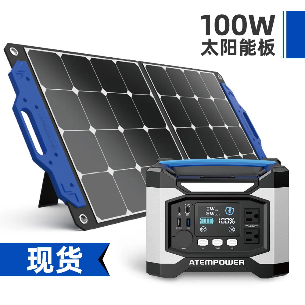 

Внешний источник питания для кемпинга 518wh 500 Вт, мобильный источник питания с солнечной панелью 100 Вт