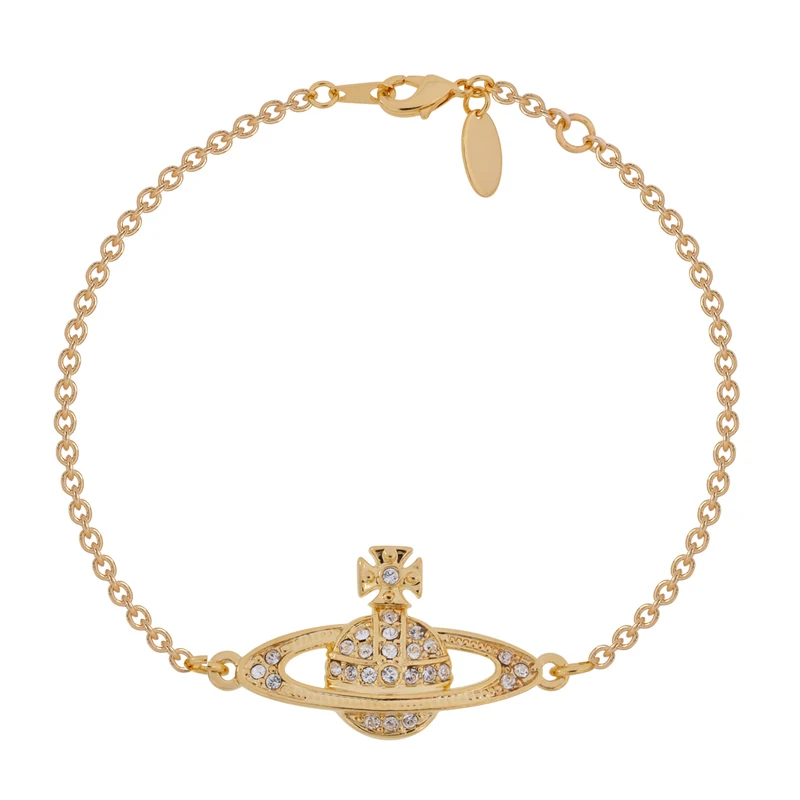 

Fashion Women Jewelry For Vivienne West Queen Classic Full Zircon Saturn Bracelet Punk Style Popular Ins Same Style Couple Gift