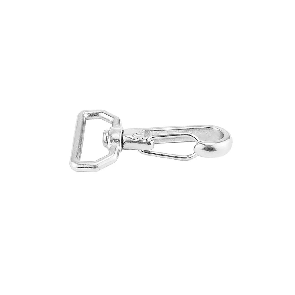 

Квадратный шарнирный крючок, жесткий прочный портативный нержавеющий пружинный карабин с пружинной пряжкой, сверхпрочные карабины для дайвинга, карабин для домашних животных