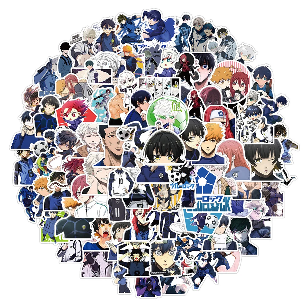 

10/30/50/100PCS BLUE LOCK Anime Cartoon Stickers Decals Laptop Phone Suitcase Fridge Skateboard Car Decoration Sticker Kids Toy