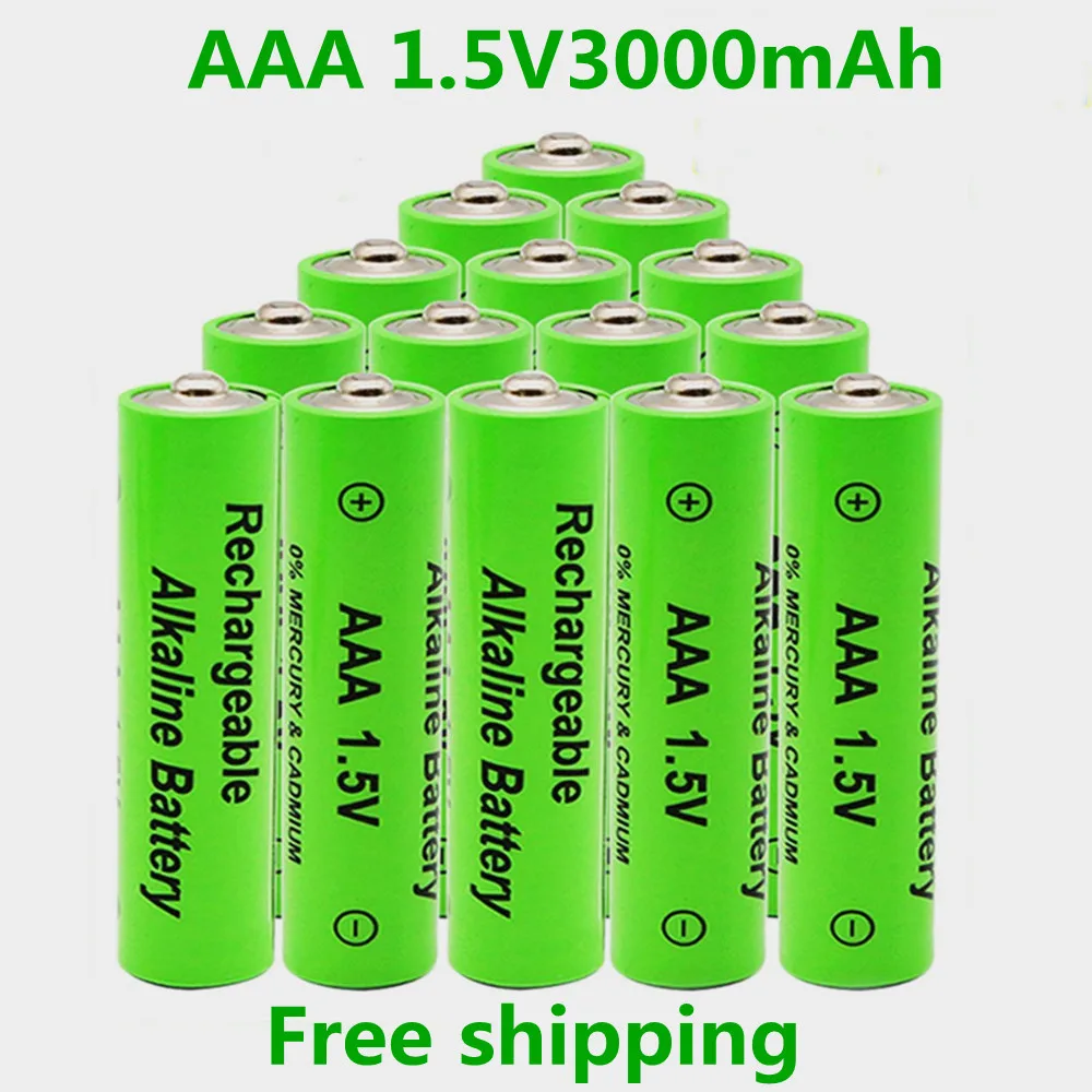 Аккумуляторная батарея никель-металл-гидридная, аккумуляторная батарея AAA 3000 В и 1,5 мАч, для заказов, игрушек и т. д., 1-20 AAA1.5V, бесплатная доставка