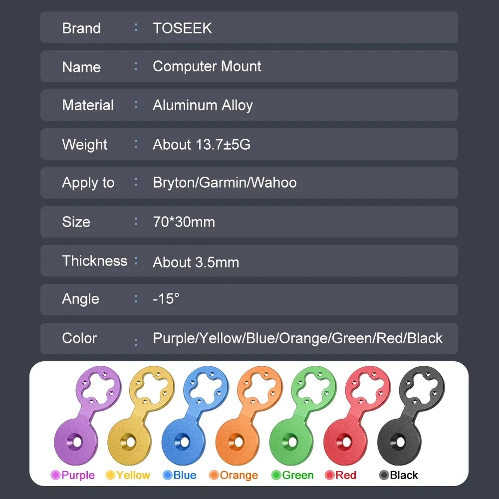 TOSEEK-MTB Встроенная крышка на руль с креплением для компьютера аксессуары