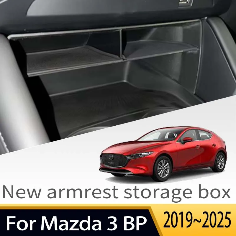 

Автозапчасти, подходящие для Mazda 3 BP 2019 ~ 2025 2020 2021, автомобильный центральный подлокотник, ящик для хранения, многофункциональные автомобильные аксессуары