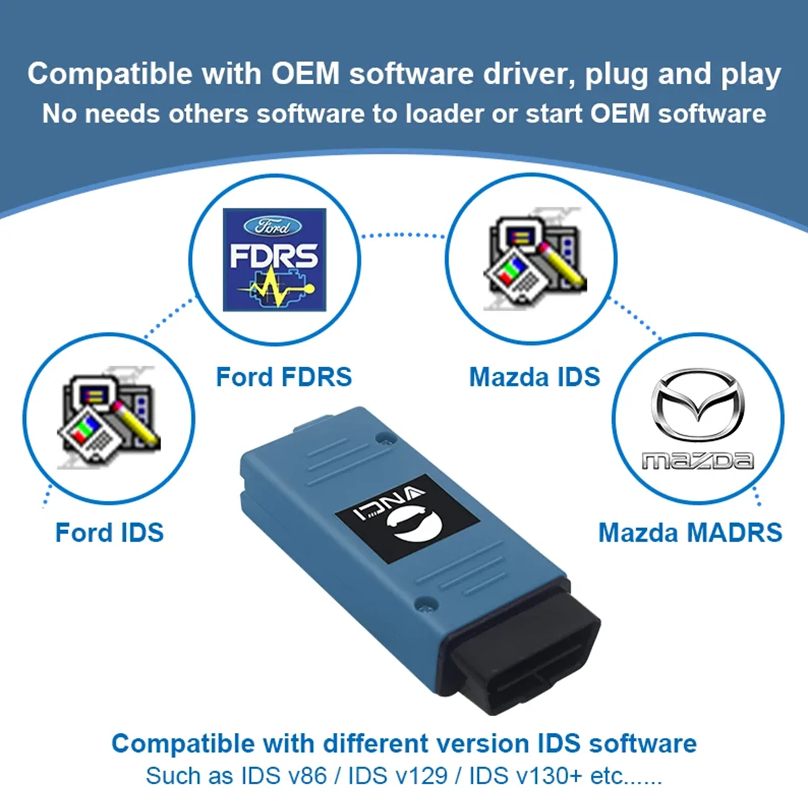 Диагностический интерфейс VNCI vсм3 для новой FD Mazda совместим с оригинальным