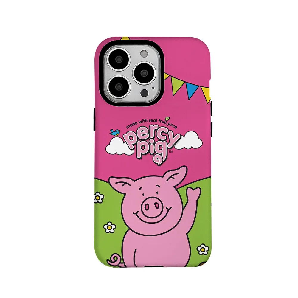 Розовый мультяшный чехол Biye в виде свиньи для телефона IPHONE 15PRO MAX 14 13 12 11 PRO Plus XR XS