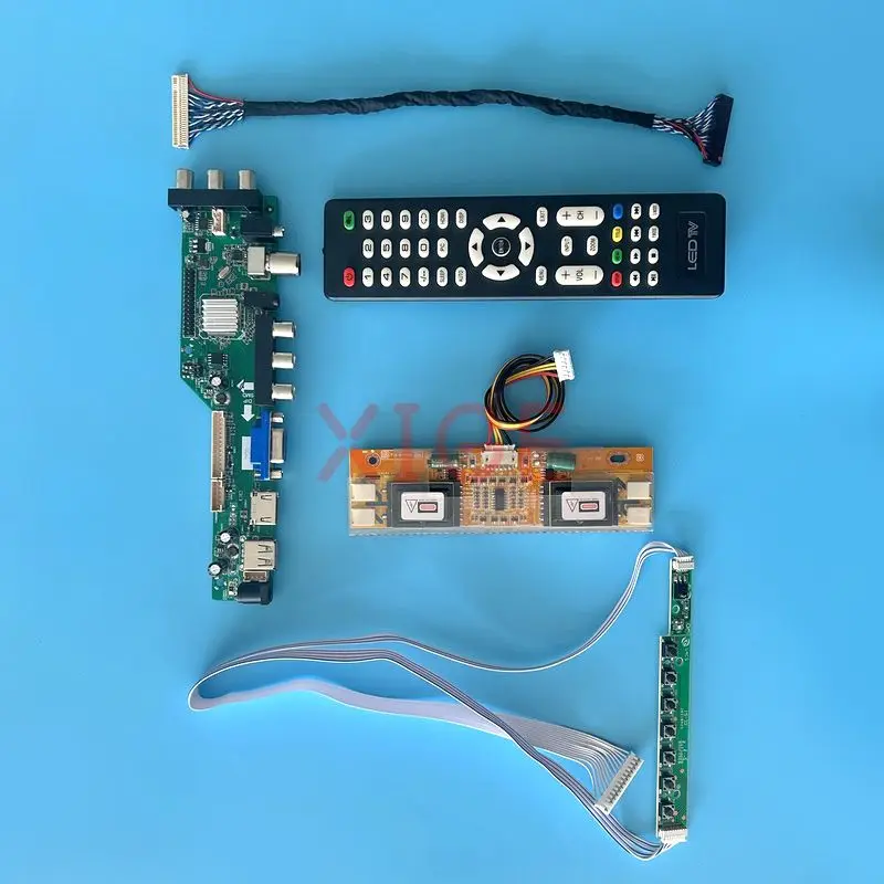 Для LM215WF1 LM215WF2 LM215WF3 плата драйвера LVDS-30Pin DIY Kit 1920*1080 ЖК-дисплей 4CCFL USB + HDMI VGA AV IR DVB