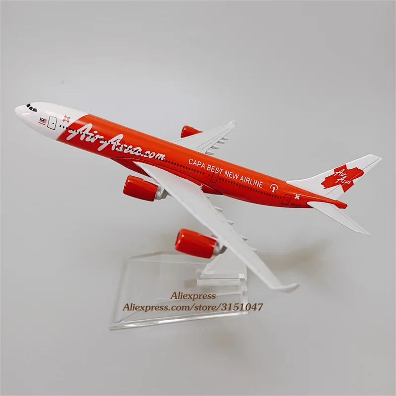 

16cm Alloy Metal Red Air Asia A340 Airlines Airplane Model Asia Airbus 340 Airways Diecast Plane Model Aircraft Kids Gifts Toys