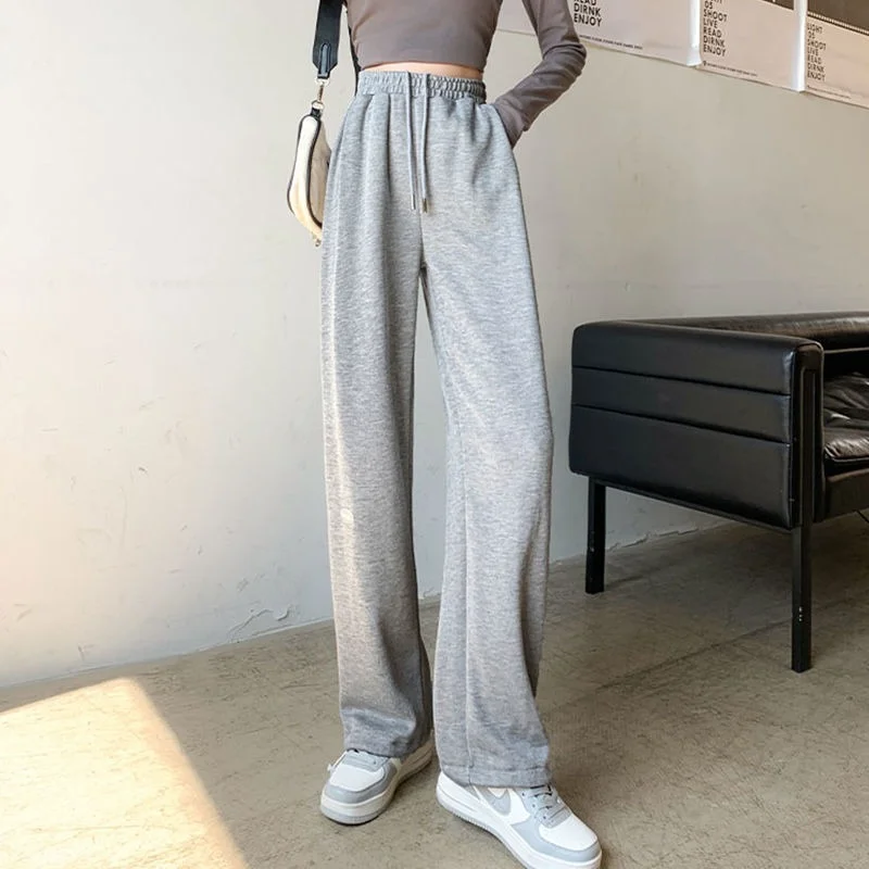 

Pants Women's Summer Thin Section Beam Feet Straight Loose Wide Legs Summer Sweatpants Ins Tide All-match