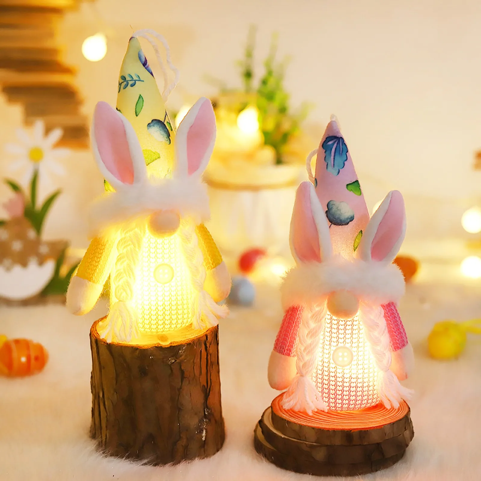 

Easter Faceless Dwarf Decoration Ornaments Rabbit Plush Doll Rudolph Doll Ornament Easter Festival Party Home Tabletop Decor Kid