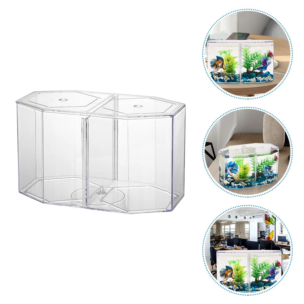 

Octagonal Fish Tank Clear Plastic Container Breeding Tanks Shrimp Goldfish Incubation Box Acrylic Isolation Octopus Baby